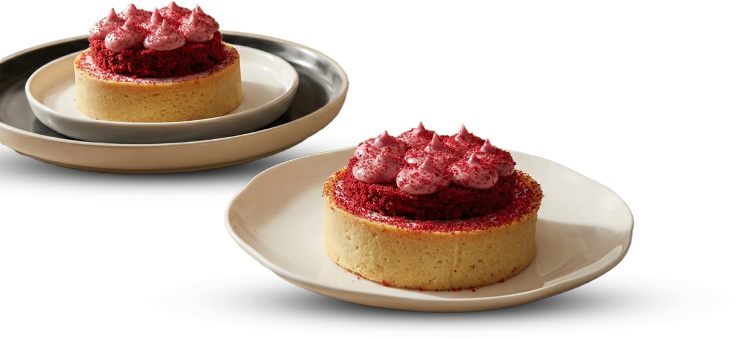 Raspberry Red Velvet Tart Mono